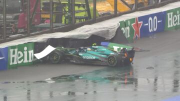 El accidente de Fernando Alonso en la Q3 del GP de Brasil