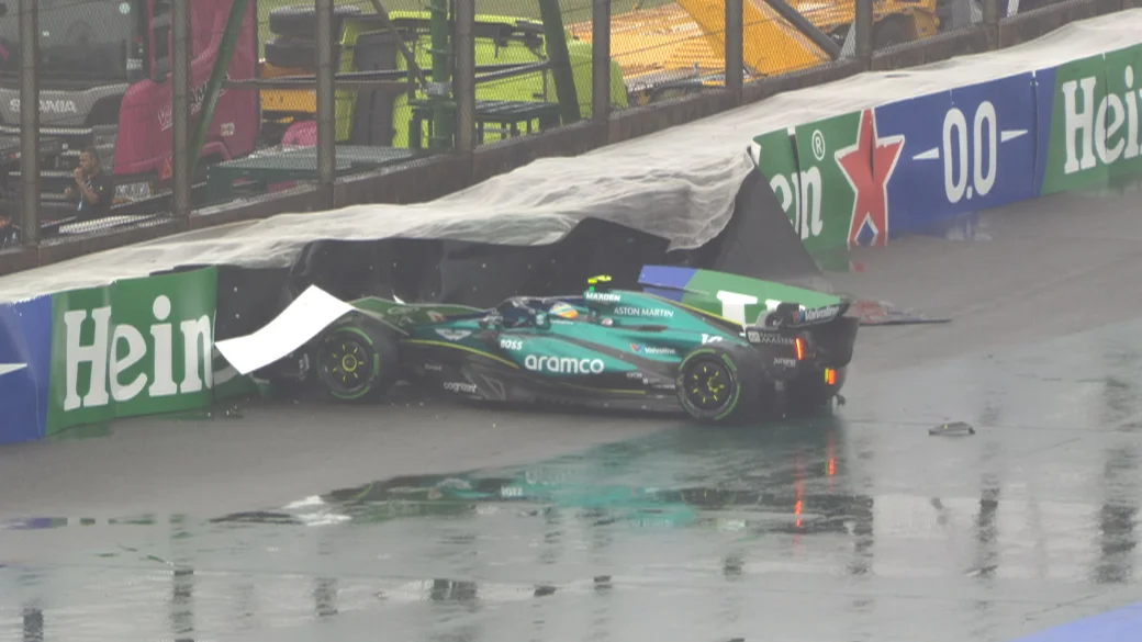 El accidente de Fernando Alonso en la Q3 del GP de Brasil