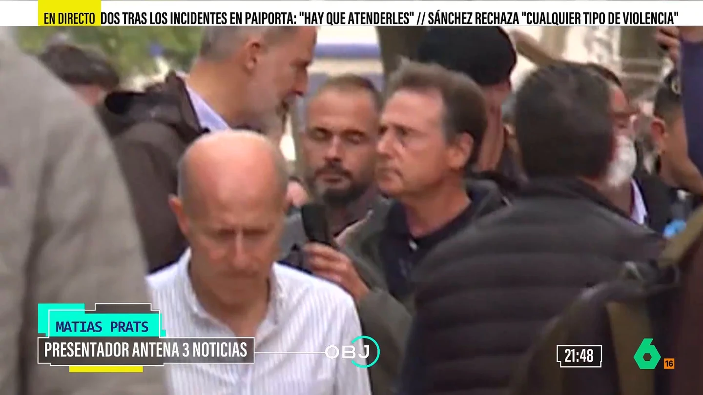 Felipe VI y Matías Prats en Paiporta Felipe VI y Matías Prats en Paiporta