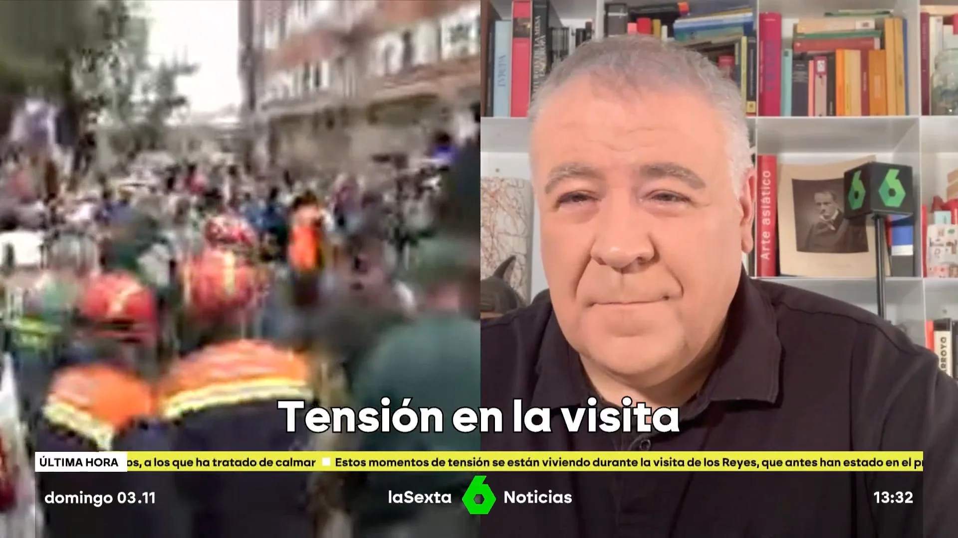 Ferreras, sobre la tensión en la visita de los reyes, Sánchez y Mazón a Paiporta