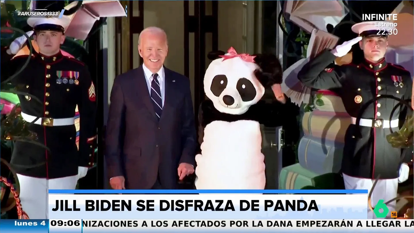 La sorpresa de Jill Biden al disfrazarse de oso panda en la fiesta de Halloween en la Casa Blanca La sorpresa de Jill Biden al disfrazarse de oso panda en la fiesta de Halloween en la Casa Blanca
