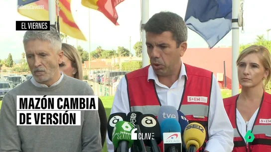 De "estoy al mando" a "no es mi responsabilidad": Carlos Mazón se contradice tras la DANA en Valencia De "estoy al mando" a "no es mi responsabilidad": Carlos Mazón se contradice tras la DANA en Valencia