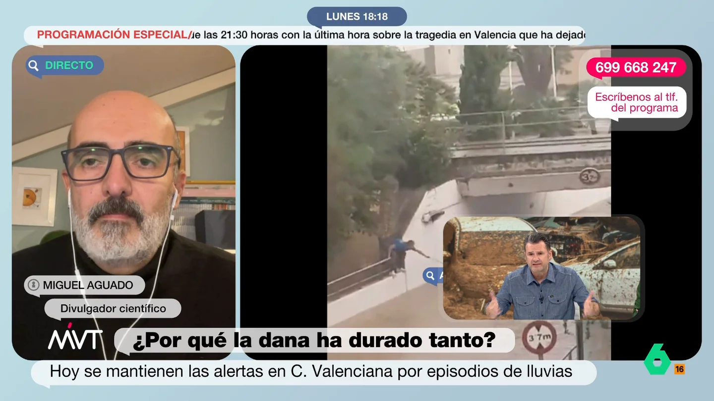 Miguel Aguado, contra los negacionistas del cambio climático: "Por ignorancia o mala fe, provocan que haya menos inversiones y menos esfuerzos" El divulgador expone que hay que informarse a través de fuentes reales ya que, como indica, "ese tipo de negacionismo climático en la redes también mata".