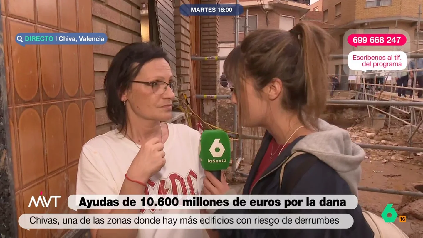 Una vecina de Chiva: "Estoy con la quimio y las defensas las tengo bajas; todos los hongos, bacterias y humedades me van a afectar" Una vecina de Chiva: "Estoy con la quimio y las defensas las tengo bajas; todos los hongos, bacterias y humedades me van a afectar"