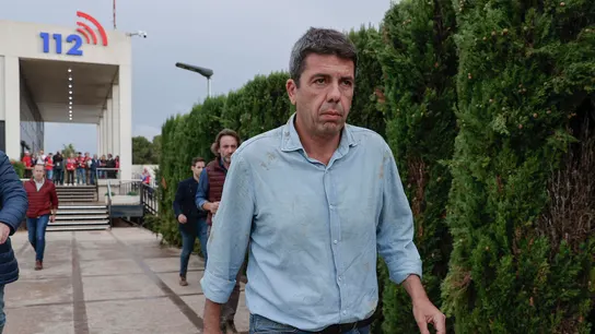 El president de la Comunitat Valenciana, Carlos Mazón, en el Centro de Emergencias de la Generalitat valenciana, en l'Eliana.  El president de la Comunitat Valenciana, Carlos Mazón, en el Centro de Emergencias de la Generalitat valenciana, en l'Eliana.