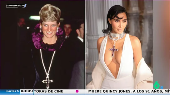 Kim Kardashian sorprende con una cruz de 200.000 dólares que era de Diana de Gales: "Dicen que está maldita" Kim Kardashian sorprende con una cruz de 200.000 dólares que era de Diana de Gales: "Dicen que está maldita"