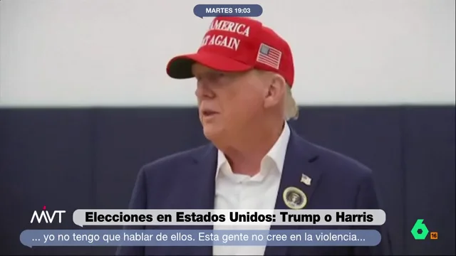 Trump asegura que "no habrá violencia" tras las elecciones presidenciales