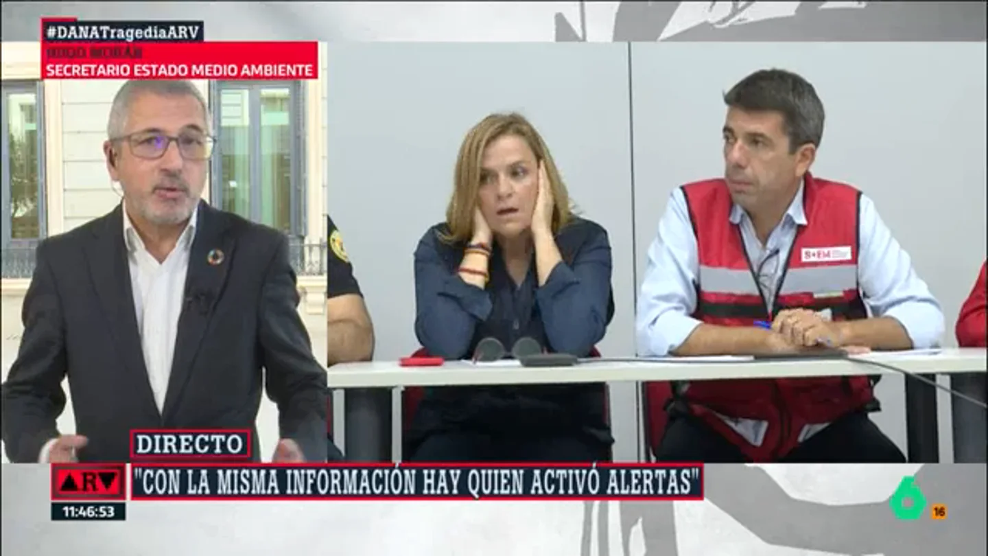 ARV-Morán reponde a Mazon y asegura que las informaciones se dieron en tiempo real: "Hay quien no valoró la gravedad" ARV-Morán reponde a Mazon y asegura que las informaciones se dieron en tiempo real: "Hay quien no valoró la gravedad"