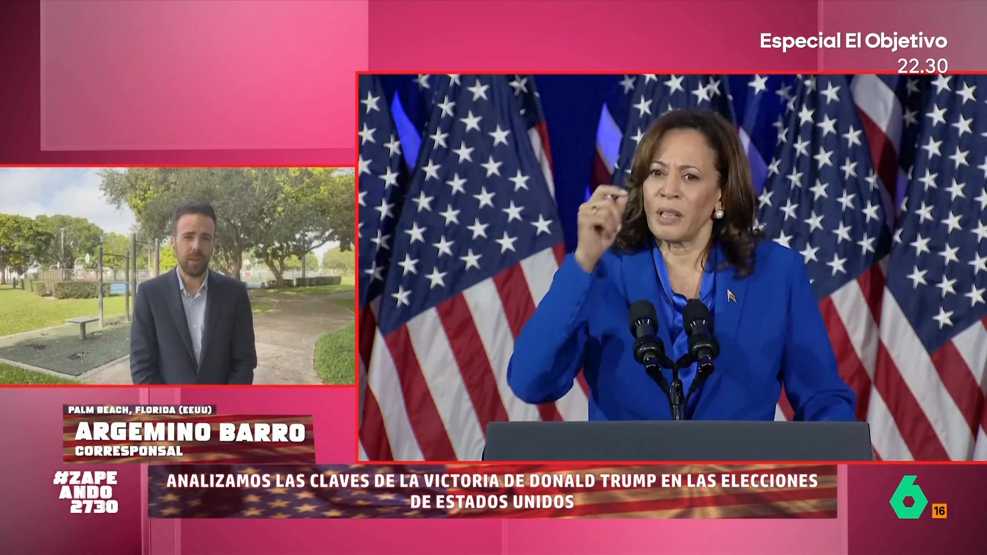 Argemino Barro explica el próximo paso de Kamala Harris: "Tiene previsto salir para conceder la derrota a Donald Trump"