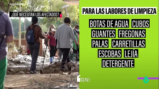 Lista de necesidades más urgentes tras la DANA: botas de agua, guantes o productos de limpieza Lista de necesidades más urgentes tras la DANA: botas de agua, guantes o productos de limpieza