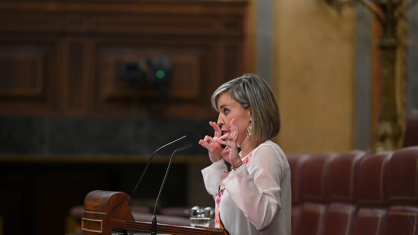 La diputada de Sumar Verónica Martínez Barbero interviene en el pleno del Congreso La diputada de Sumar Verónica Martínez Barbero interviene en el pleno del Congreso
