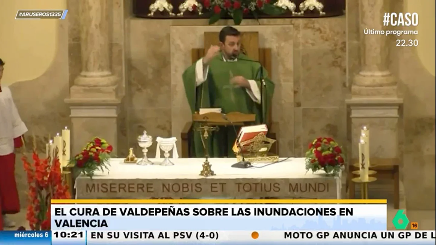 El cura de Valdepeñas, sobre la DANA: "En cuanto deje de salir en televisión pasará como con el volcán de Palma" El cura de Valdepeñas, sobre la DANA: "En cuanto deje de salir en televisión pasará como con el volcán de Palma"