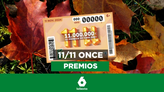 Todos los premios del 11 del 11 de la ONCE 2024 Todos los premios del 11 del 11 de la ONCE 2024