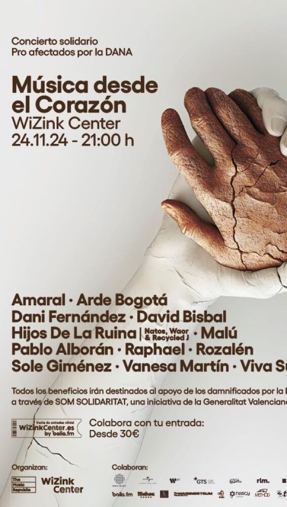 Todos los beneficios relacionados con el evento se donarán a Som Solidaritat, plataforma de ayuda a los damnificados.