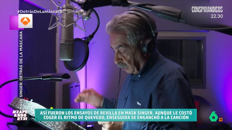 Miguel Ángel Revilla se esconde tras 'brócoli' en 'Mask Singer': así fueron sus ensayos de 'Quédate' de Quevedo