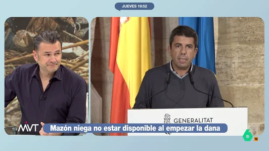 Iñaki López, al ver la falta de apoyo del PP a Mazón: "Está a punto de ser 'ese presidente del que usted me habla'" "Le corresponde a Carlos Mazón dar explicaciones sobre la agenda de ese día", afirmaba hoy el portavoz del PP, Miguel Tellado. Unas declaraciones que denotan falta de apoyo al presidente valenciano y que comenta Iñaki López en este vídeo.