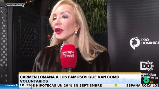 Carmen Lomana, contra el "postureo" de algunos famosos con la DANA: "Hay mucha estupidez, quieren gente eficaz" Carmen Lomana, contra el "postureo" de algunos famosos con la DANA: "Hay mucha estupidez, quieren gente eficaz"