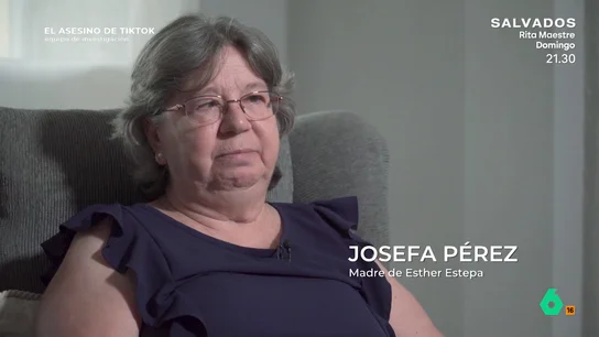 La madre de Ester Estepa, sobre la llamada de 'Dinamita' Montilla preguntando por la desaparición Josefa Pérez, la madre de Ester Estepa, habla con Equipo de Investigación en este vídeo sobre la llamada que recibió de 'Dinamita' Montilla preguntándole sobre la investigación de la desaparición de su hija, de la que es el principal sospechoso.