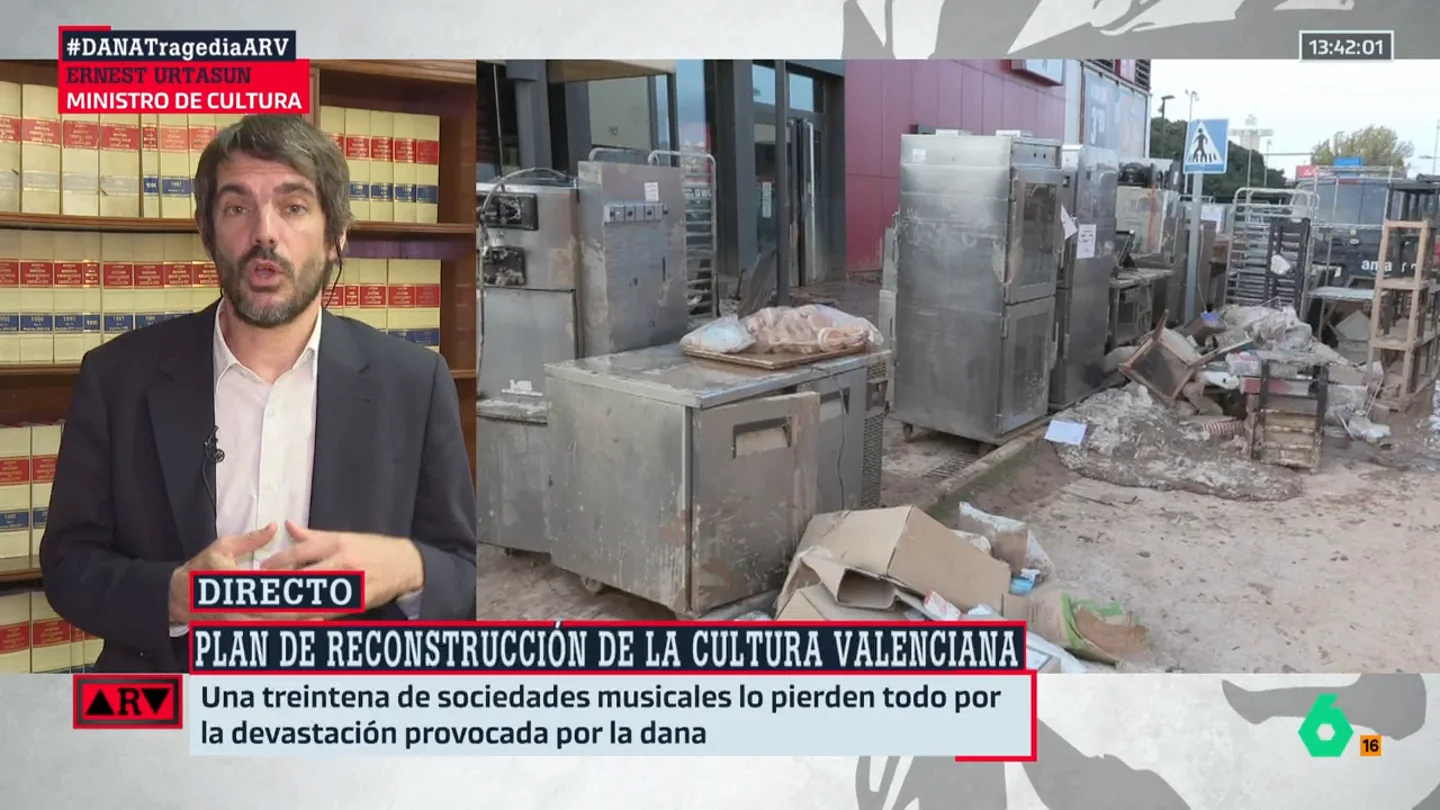 Urtasun anuncia un plan de ayudas dividido en dos fases para reconstruir la cultura en Valencia tras la DANA Urtasun anuncia un plan de ayudas dividido en dos fases para reconstruir la cultura en Valencia tras la DANA