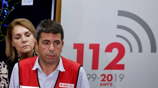 El presidente valenciano, Carlos Mazón, tras la reunión del Cecopi del día 30 de octubre. El presidente valenciano, Carlos Mazón, tras la reunión del Cecopi del día 30 de octubre.