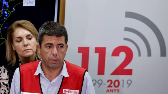 El presidente valenciano, Carlos Mazón, tras la reunión del Cecopi del día 30 de octubre. El presidente valenciano, Carlos Mazón, tras la reunión del Cecopi del día 30 de octubre.