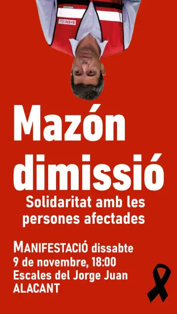 Cartel de la marcha de Mazón, dimisión Cartel de la marcha de Mazón, dimisión
