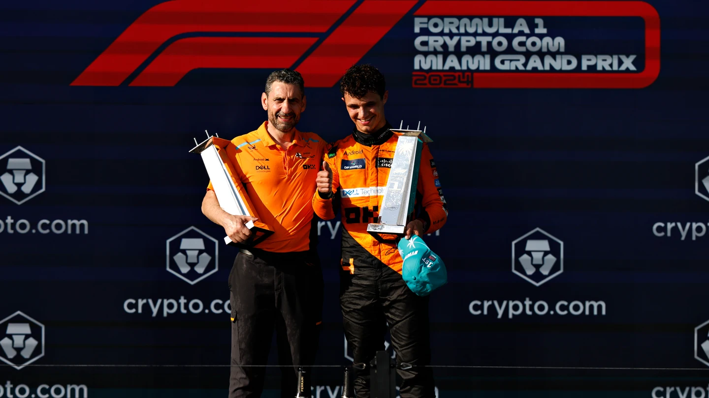 Lando Norris y Andrea Stella Lando Norris y Andrea Stella