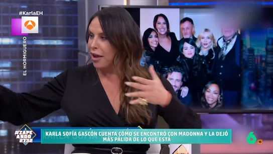 Karla Sofía Gascón cuenta en 'El Hormiguero' su curiosa reacción al conocer a Madonna: "Se quedó como 'esta es tonta'" La actriz ha visitado el programa de Pablo Motos para hablar sobre 'Emilia Pérez', su nueva película. El éxito del film ha permitido que personas de la talla de Madonna hayan querido conocerla... aunque para Karla no fue tan emocionante.