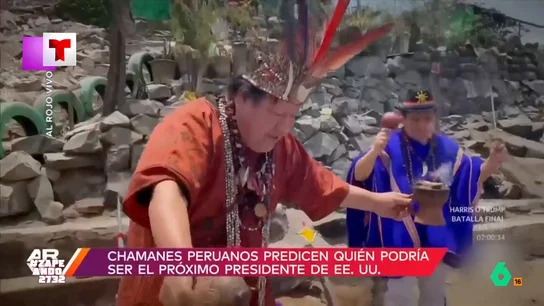 Unos chamanes peruanos predicen la victoria de Donald Trump: "Las excusas que buscan para darle a la mandanga" Un chaman amazónico y uno de los Andes llevaron a cabo una serie de rituales frente a una fotografía de Trump y Kamala Harris para que el espíritu de la montaña les desvelara el resultado de las elecciones estadounidenses.