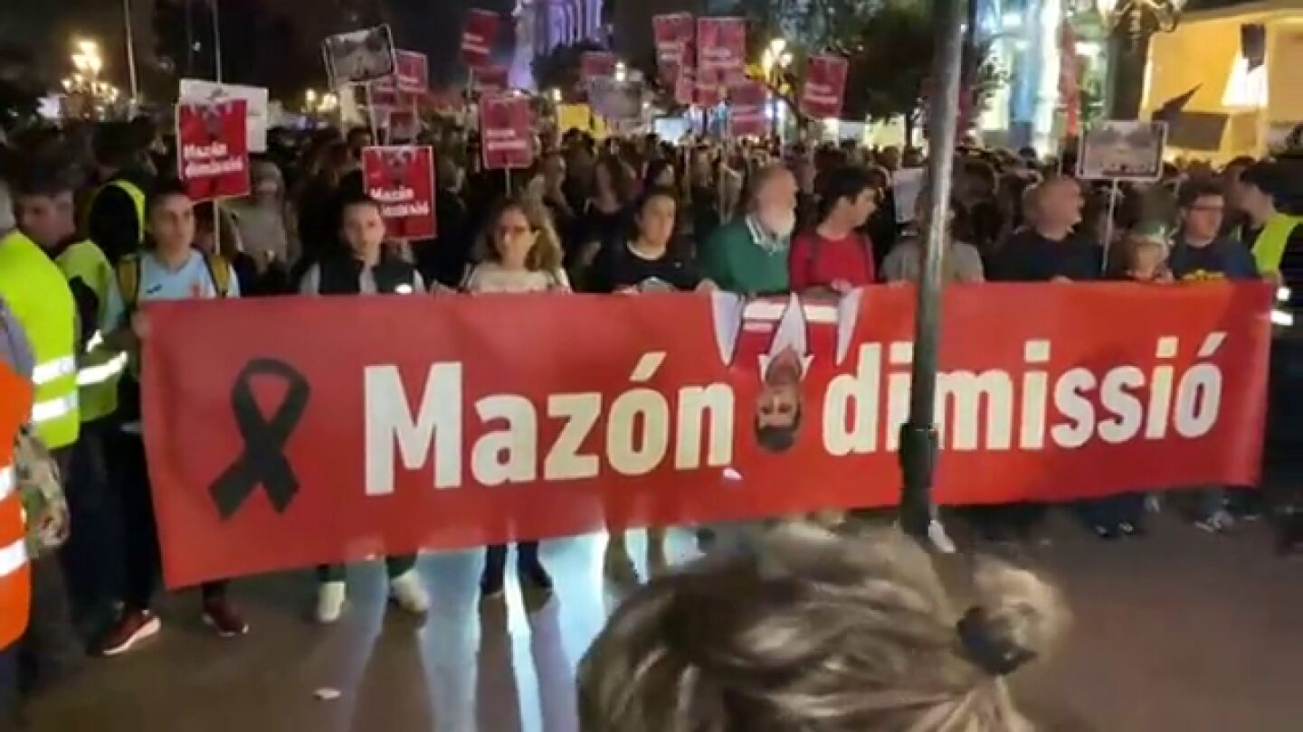 Cabecera de la manifestación de Valencia