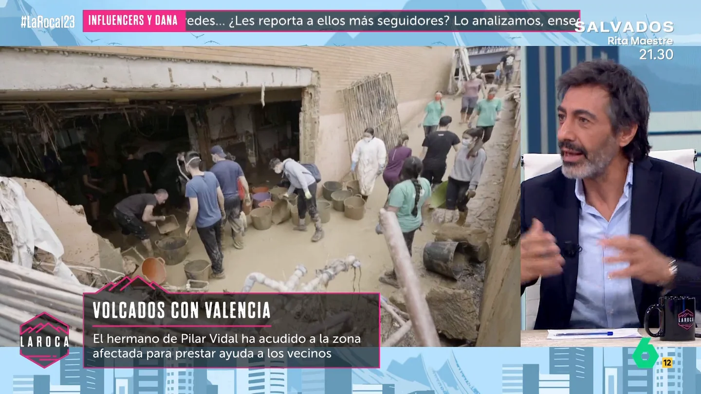 Juan del Val, sobre el trabajo de los voluntarios en Valencia: "Hay desorganización, no se está aprovechando el cauda humano" Juan del Val, sobre el trabajo de los voluntarios en Valencia: "Hay desorganización, no se está aprovechando el cauda humano"