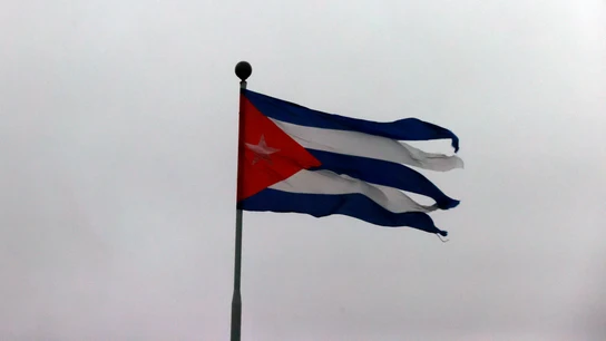 Fotografía de archivo de una bandera cubana Fotografía de archivo de una bandera cubana