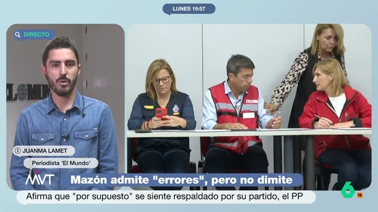 Juanma Lamet desvela lo que le dijo un barón del PP sobre la dimisión de Mazón El periodista Juanma Lamet asegura en este vídeo que existe "un relevo claro" al frente del PP valenciano, donde la alcaldesa de Valencia, María José Catalá, podría suceder a Mazón. Sin embargo, señala que "depende de Vox y no están por la labor".