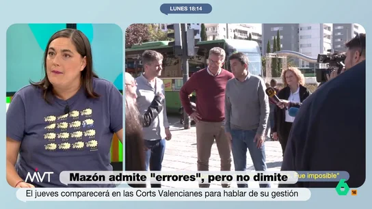 Loreto Ochando, tras el careo de Mazón con vecinos indignados Loreto Ochando reacciona a las duras críticas de unos vecinos a Carlos Mazón en Torrent por su gestión de la DANA, que ella misma valora como "miserable, cuanto menos". Su dura reflexión contra el Gobierno de la Generalitat, en este vídeo.