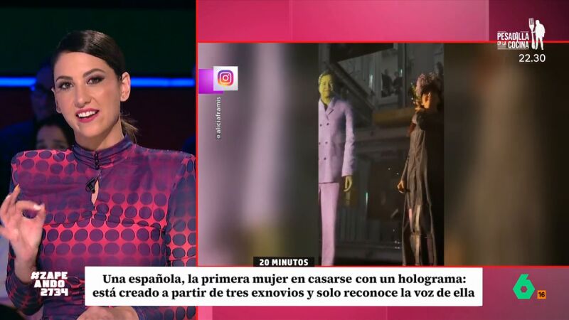 Una española, la primera mujer en casarse con un holograma: "La belleza esta en el disco duro"