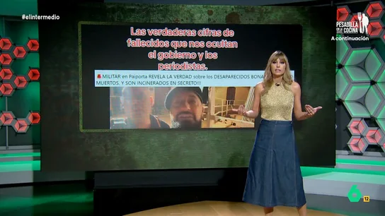 Sandra Sabatés desmiente al falso militar que habla de 5.000 muertos por la DANA: ni tiene pruebas ni su uniforme es del Ejército Sandra Sabatés desmiente al falso militar que habla de 5.000 muertos por la DANA: ni tiene pruebas ni su uniforme es del Ejército