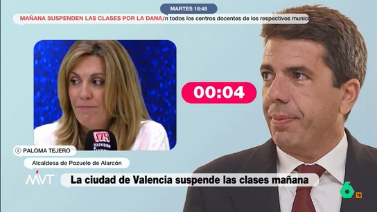 El largo, e incómodo, silencio de la alcaldesa de Pozuelo cuando le piden que defina a Carlos Mazón Paloma Tejero, alcaldesa de Pozuelo por el PP, protagonizaba un incómodo momento mientras buscaba en una entrevista una palabra para definir a Mazón. Los 19 segundos de silencio, y cómo habla de Sánchez, Ayuso, Feijóo o Almeida, en este vídeo.
