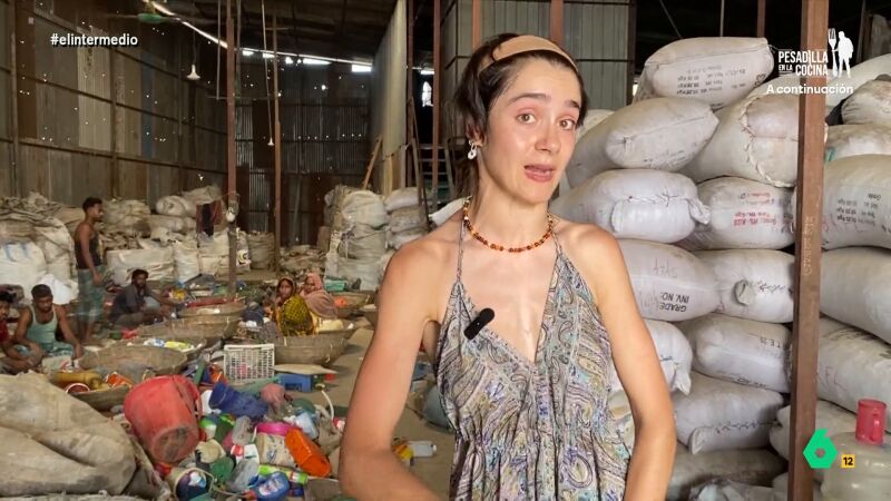 Inés Rodríguez visita una planta de reciclaje en Bangladesh: "Las prendas de materiales reutilizados se hacen en estas condiciones"