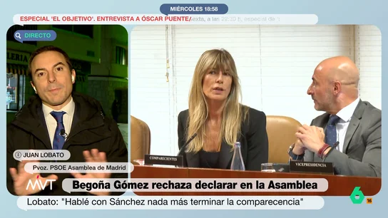 Lobato señala la inutilidad de la comisión de investigación sobre Begoña Gómez "Si hoy acaba el día y te preguntas ¿en qué hemos ayudado a los madrileños en que vivan mejor? Yo creo que en poca cosa", afirma Juan Lobato en este vídeo tras acompañar a Begoña Gómez en la comisión de investigación de la Asamblea de Madrid.