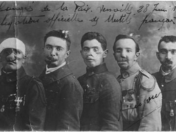 Representantes de la Delegación de mutilados de Versalles, junio de 1919