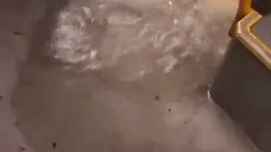 Entra agua en un autobús de Málaga Entra agua en un autobús de Málaga