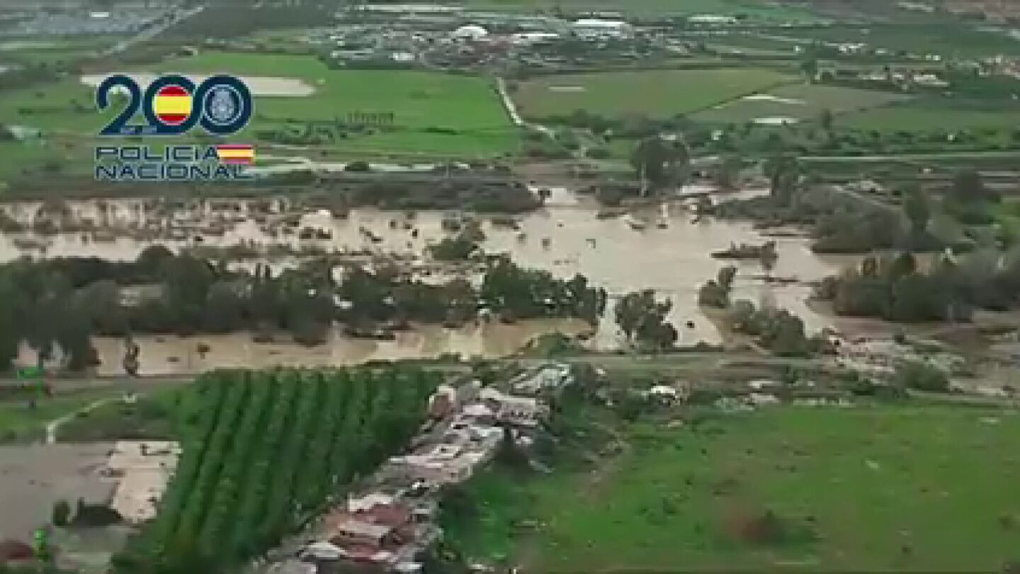 Imágenes aéreas de Málaga tras el paso de la DANA
