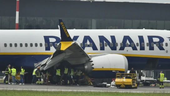 Imagen de archivo de un avión de Ryanair. Imagen de archivo de un avión de Ryanair.