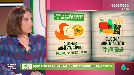 Boticaria García desvela varios trucos para controlar los niveles de azúcar La farmacéutica explica que es muy importante que los diabéticos escojan determinados alimentos pero "también influye como estos estén preparados o con qué lo vas a acompañar".