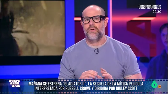 Así valora Alberto Rey el estreno de la semana, 'Gladiator 2': "No es una buena película pero da lo que promete" El periodista expone que está previsto que la película sea "un bombazo". Alberto ya ha podido verla y adelanta que "es un espectáculo grandilocuente, muy salvaje y no tiene ningún complejo".