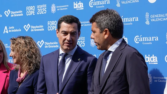 Los presidentes de Andalucía y la Comunitat Valenciana, Juanma Moreno y Carlos Mazón, en una imagen de archivo. Los presidentes de Andalucía y la Comunitat Valenciana, Juanma Moreno y Carlos Mazón, en una imagen de archivo.