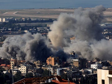 Consecuencias de un ataque israelí vistas desde Baabda.