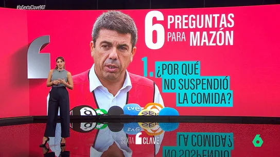 Por qué no suspendió su "comida de trabajo", y otras cinco preguntas que Mazón debe responder en Les Corts Por qué no suspendió su "comida de trabajo", y otras cinco preguntas que Mazón debe responder en Les Corts