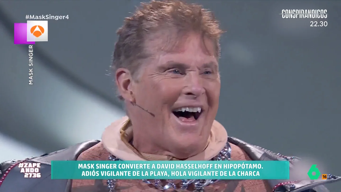 David Hasselhoff deja alucinados a los investigadores de 'Mask Singer': Javier Ambrossi le 'caza' debajo de Hipopótamo Alaska creía que debajo de esta máscara estaba el cantante Billy Ray Cyrus, pero, finalmente, decidió no accionar el delatador. Ha sido su compañero el que ha demostrado tener una gran intuición al acertar que el 'animal' era el actor.