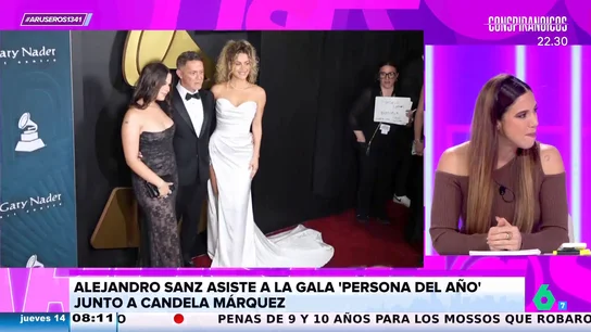Alejandro Sanz aparece con Candela Márquez en el homenaje a Carlos Vives en los Latin Grammy Alejandro Sanz aparece con Candela Márquez en el homenaje a Carlos Vives en los Latin Grammy